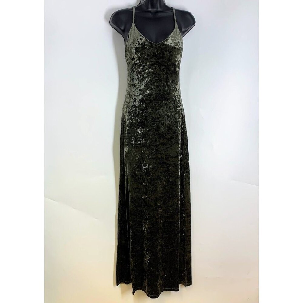 Makers‎ of Dreams Women's V Neck Spaghetti Strap High Slit Maxi Dress Size XS